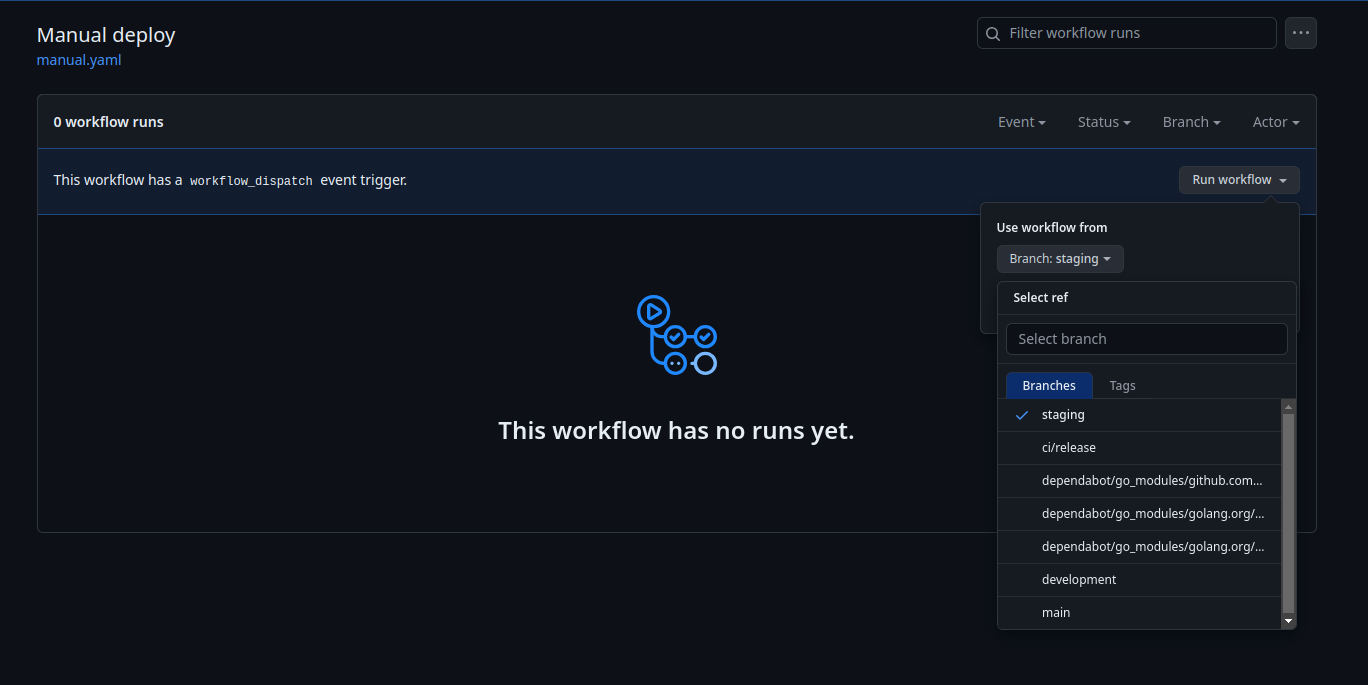 workflow_dispatch